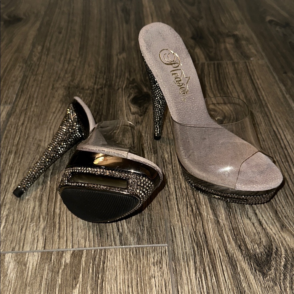 Pleaser Rhinestone-Embellished Heels - Picture 3 of 4
